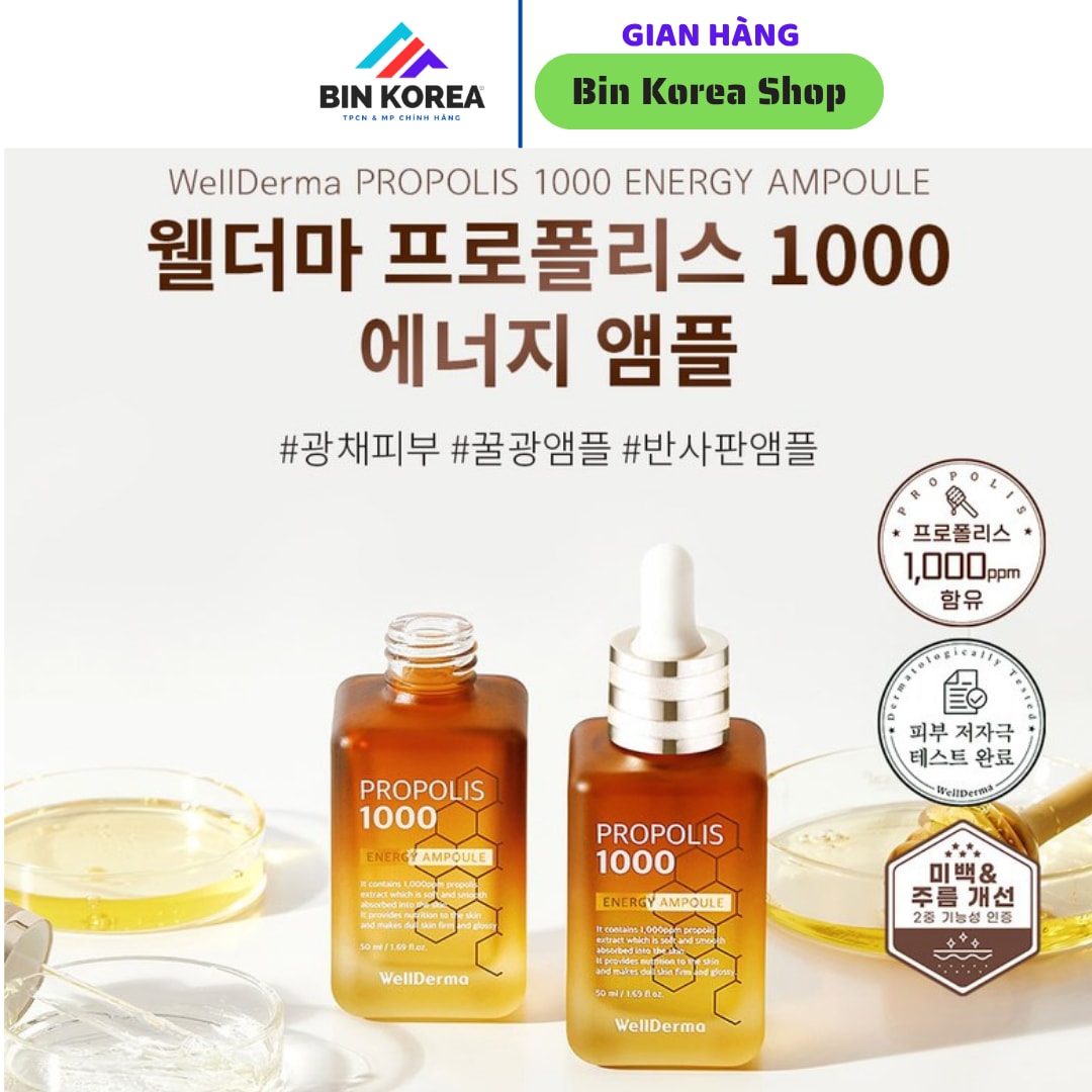 Serum Keo Ong Wellderma Propolis 1000 Energy Ampoule Chai 50 ml thumbnail 2