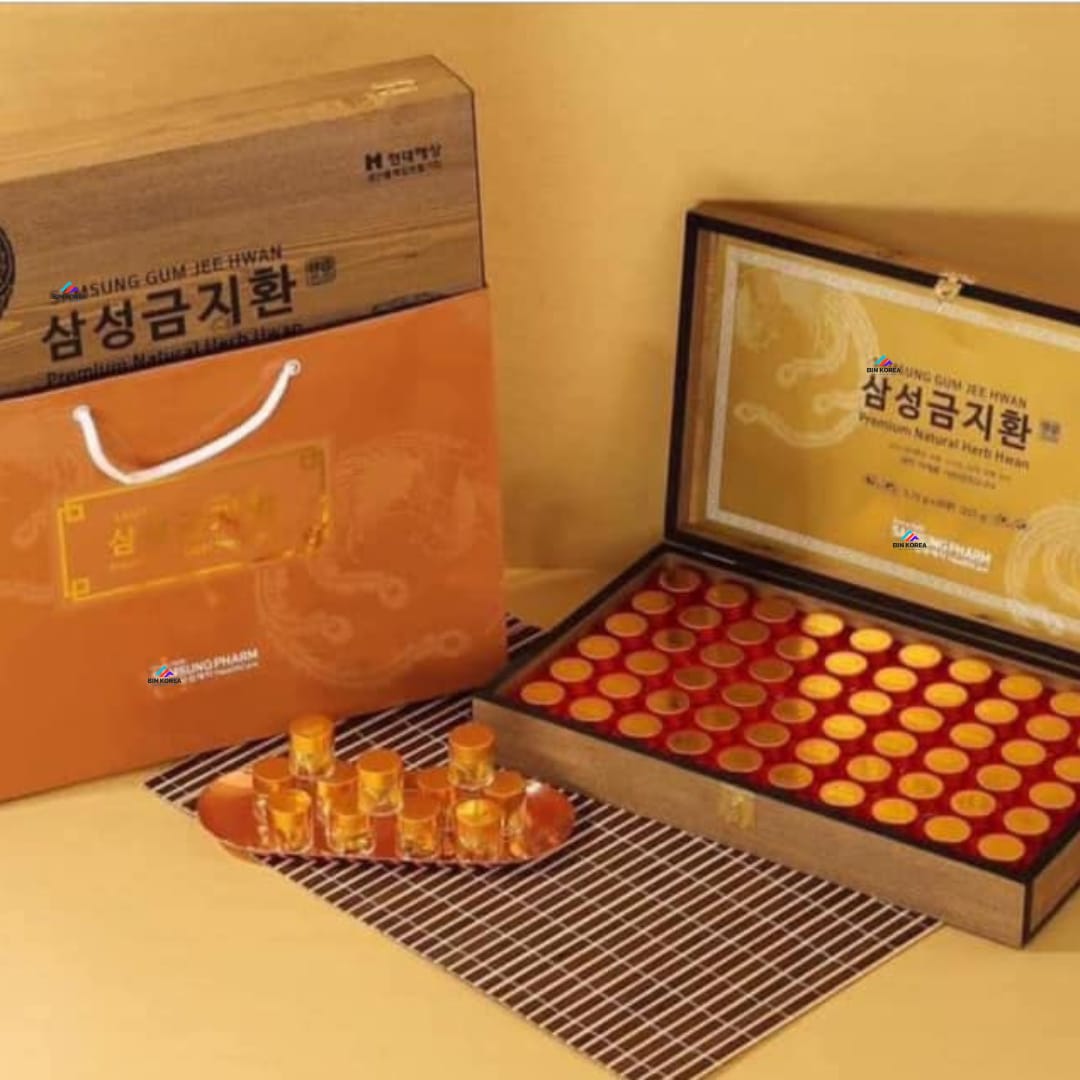 Thực Phẩm BVSK Samsung Gum Jee Hwan An Cung Hộp Gỗ 60 Viên x 3,75gram thumbnail 9