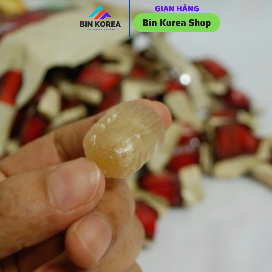 Kẹo Hồng Sâm Không Đường Màu Trắng Túi Lớn 500gram thumbnail 2