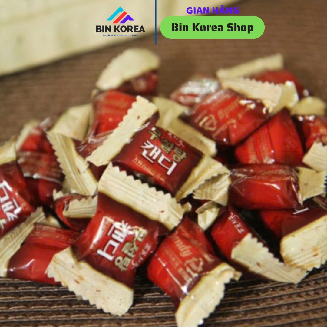 Kẹo Hồng Sâm Không Đường Màu Trắng Túi Lớn 500gram thumbnail 3