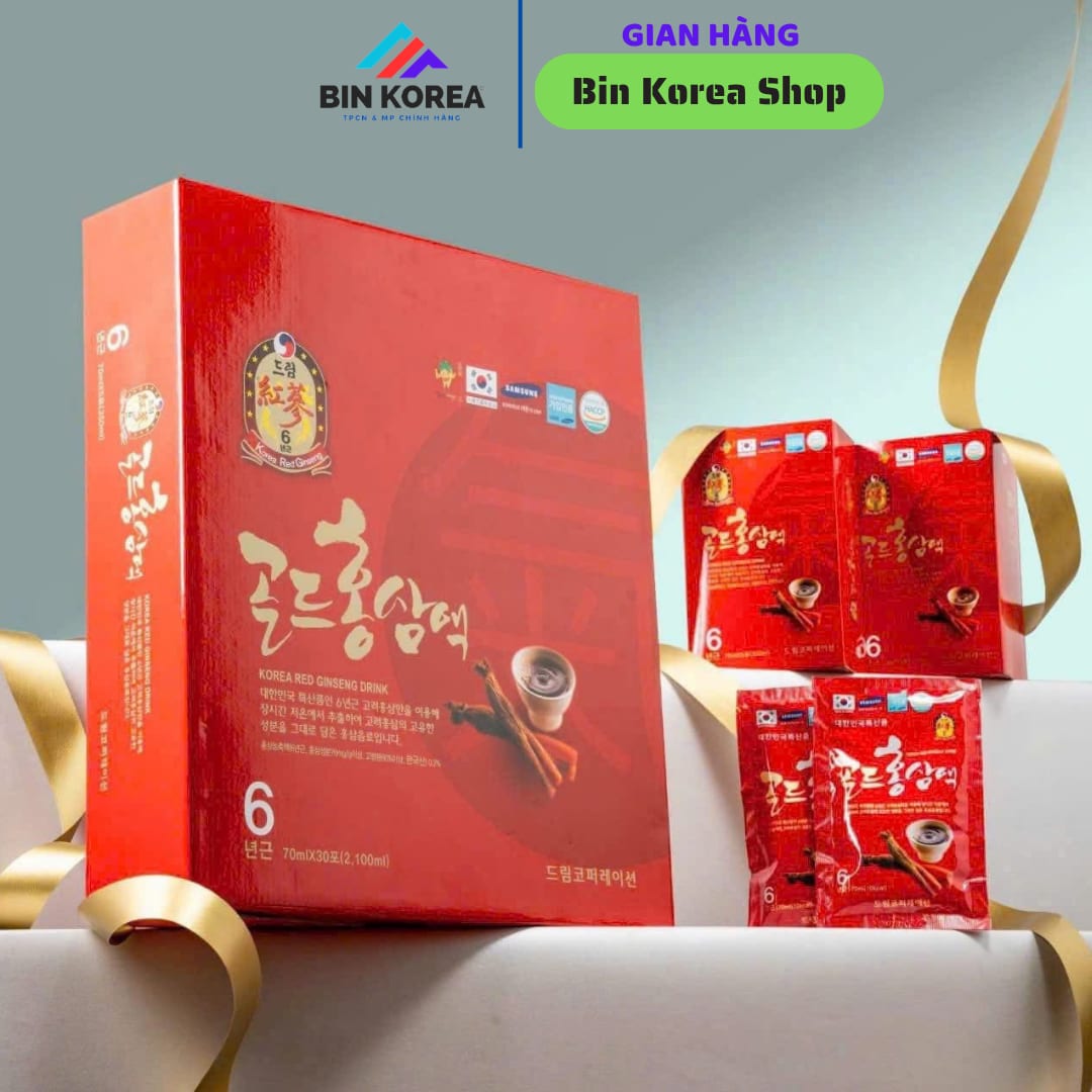Nước Uống Hồng Sâm Hàn Quốc Korea Red Ginseng Drink Hộp 30 Gói x 70ml thumbnail 3