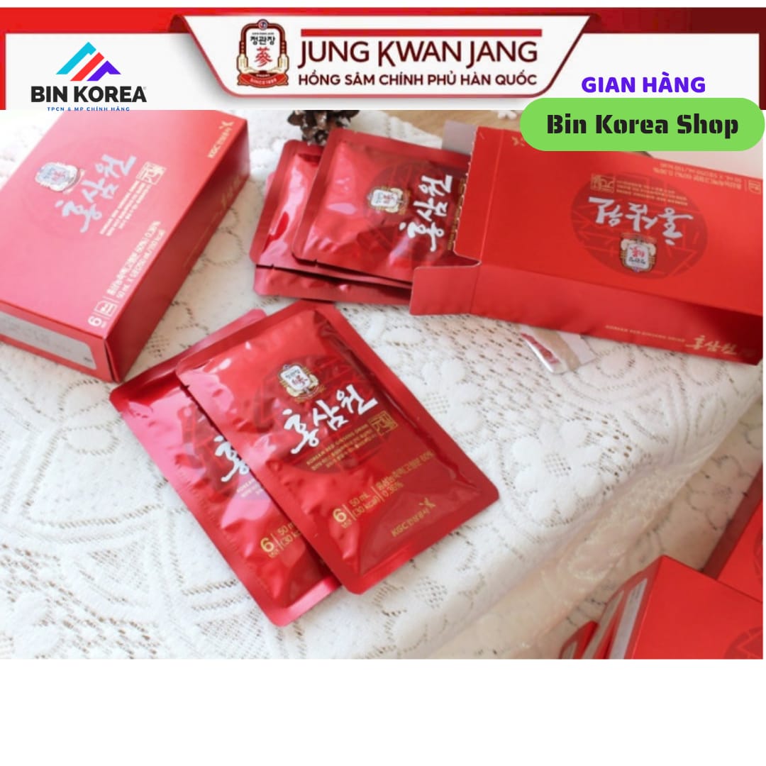 TPBVSK Nước Uống Hồng Sâm Pha Sẵn Jung Kwan Jang KGC Hong Sam Won Pouch Hộp 30 Gói x 70ml thumbnail 10