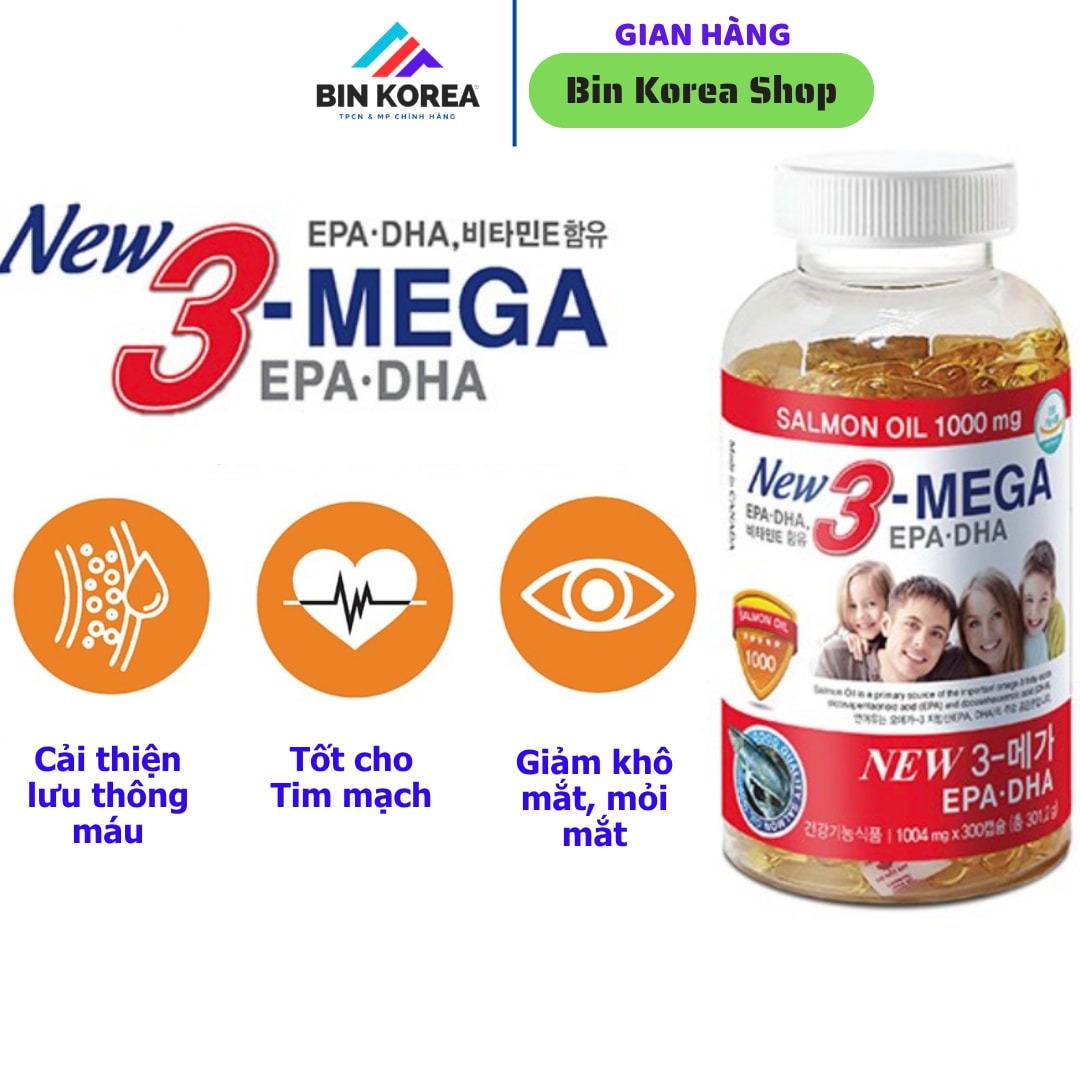 Omega-3 Dầu Cá Hồi Hộp 300 Viên x 1004mg thumbnail 2