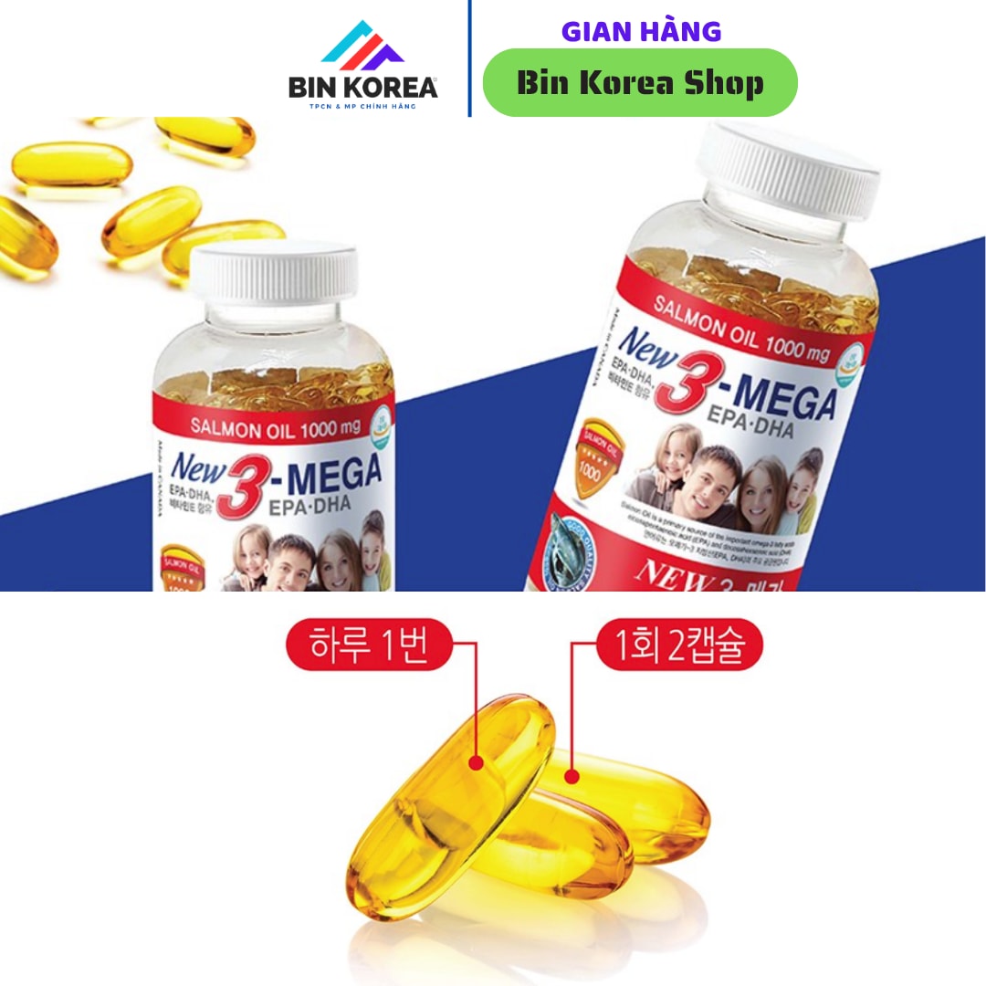 Omega-3 Dầu Cá Hồi Hộp 300 Viên x 1004mg thumbnail 4