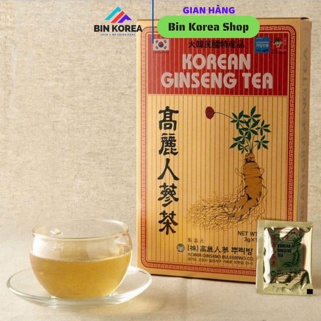 Trà Sâm Hàn Quốc Korean Ginseng Tea Hộp 100 Gói x 3 gram