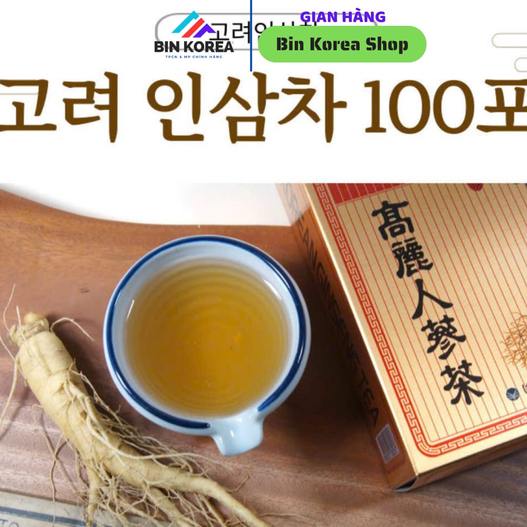 Trà Sâm Hàn Quốc Korean Ginseng Tea Hộp 100 Gói x 3 gram thumbnail 4