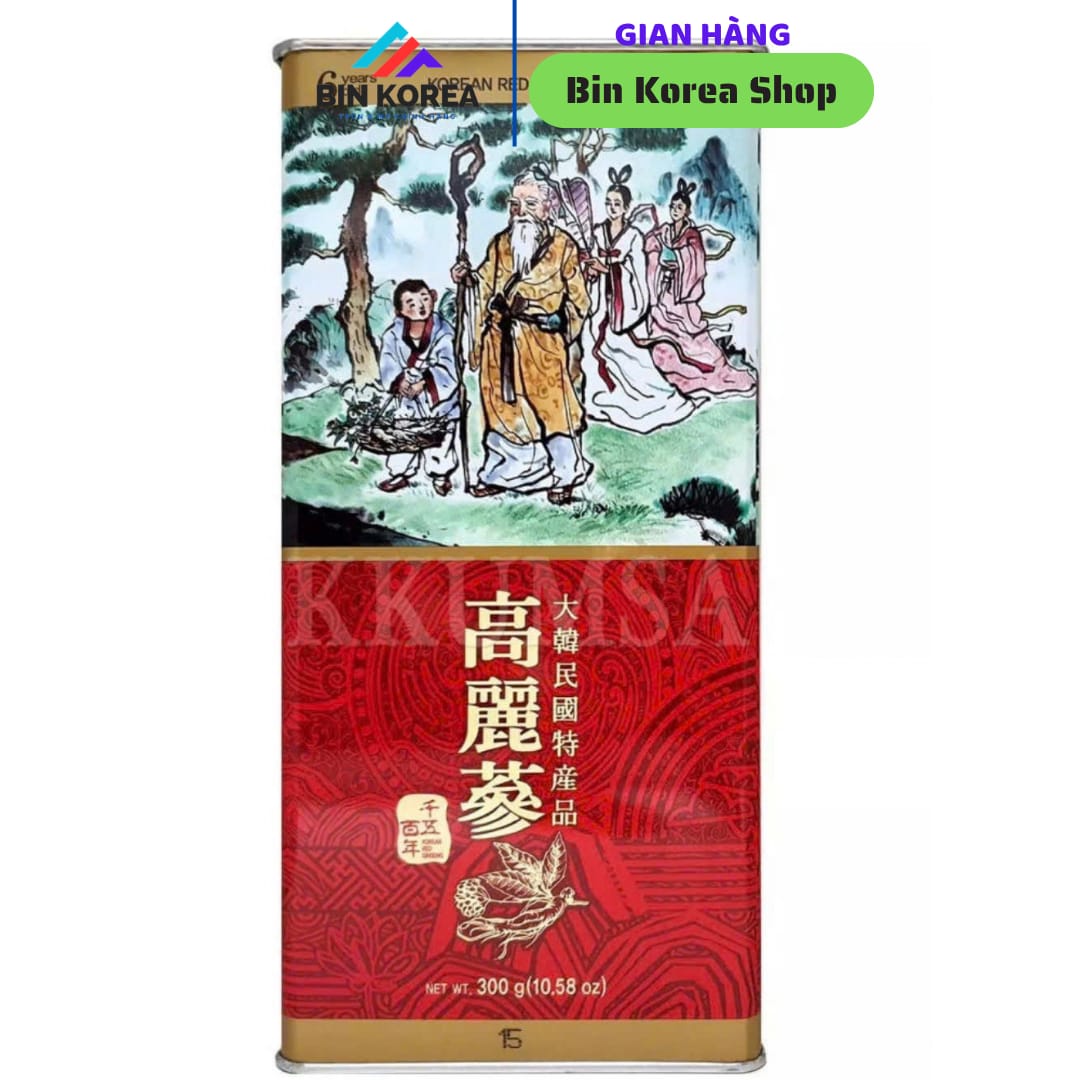Hồng Sâm Củ Khô Hàn Quốc 6 Năm Tuổi Hạng Thiên Sâm Hộp 300 Gram Size 10 Củ thumbnail 4