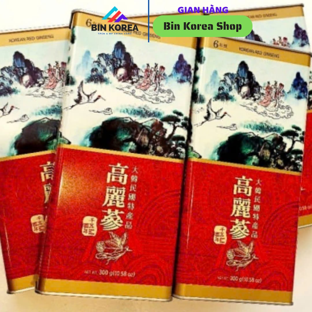Hồng Sâm Củ Khô Hàn Quốc 6 Năm Tuổi Hộp 300 Gram Size 11 - 20 Củ thumbnail 5