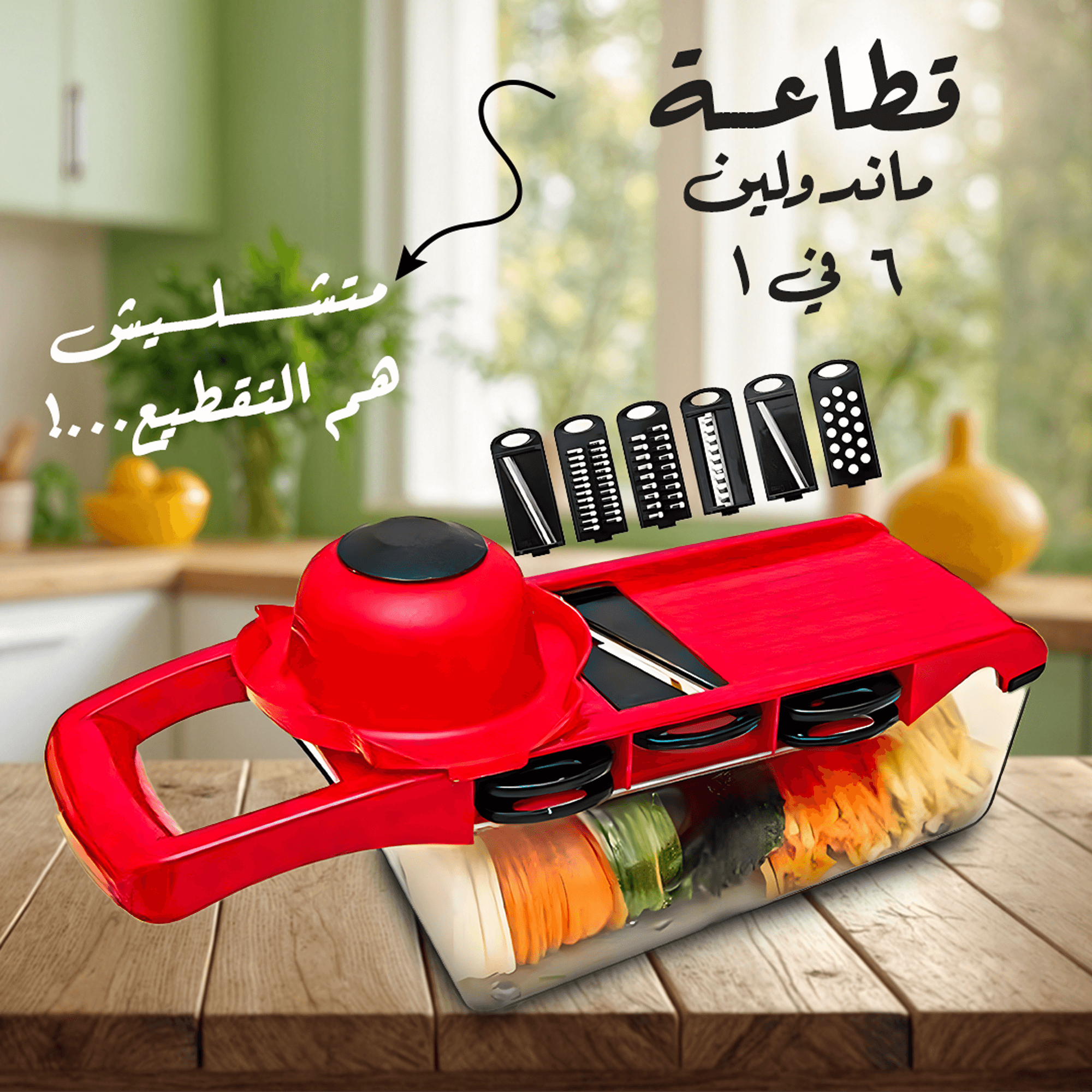 قطاعة الماندولين 6 في 1