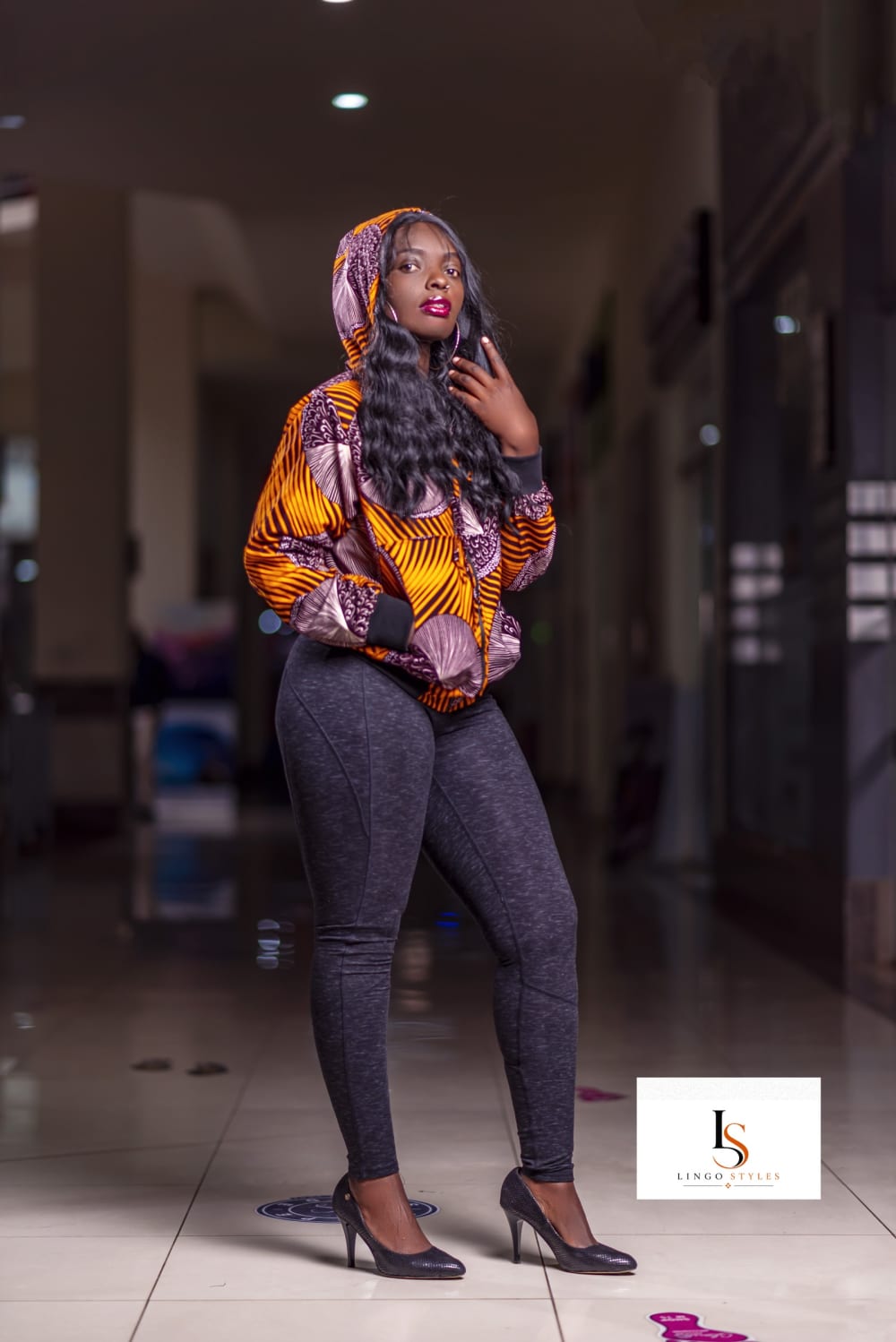 Ankara Puff-Sleeve Top