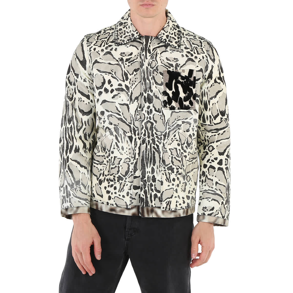 Roberto Cavalli Men s Lynx Print Shirt Jacket