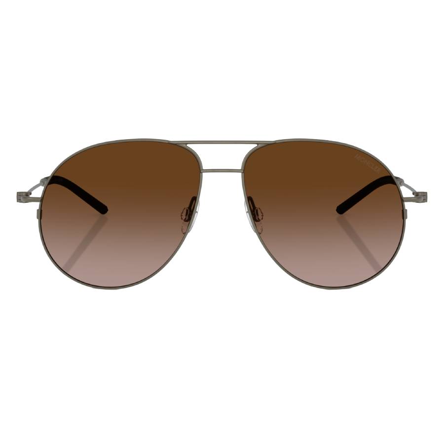Moncler Unisex Sunglass Flyze - Frame color: Matte Anthracite, Lens color: Light Brown Gradient Dark Brow