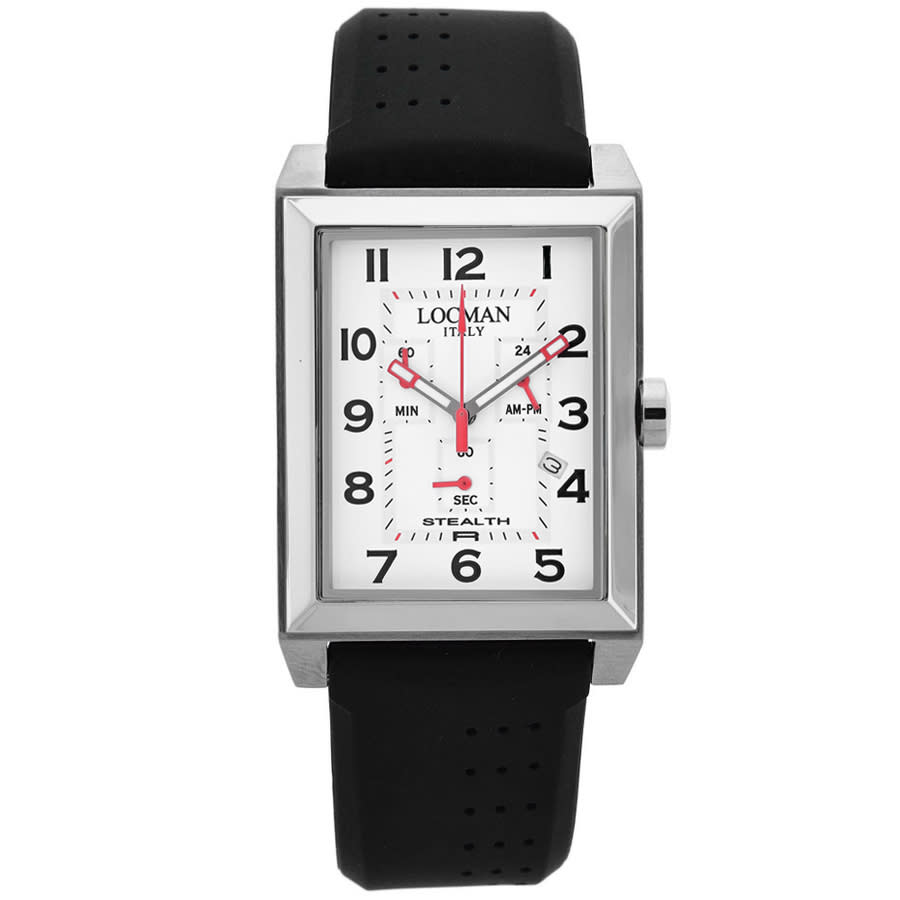 Locman Classic Chronograph Quartz White Dial Mens Watch 242WH2bk 170$