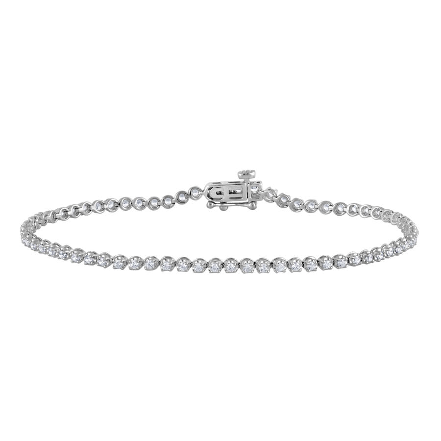 Brilliant Diamond Sterling Silver 100 Cttw Lab Grown Diamond Tennis Bracelet for Women 240$