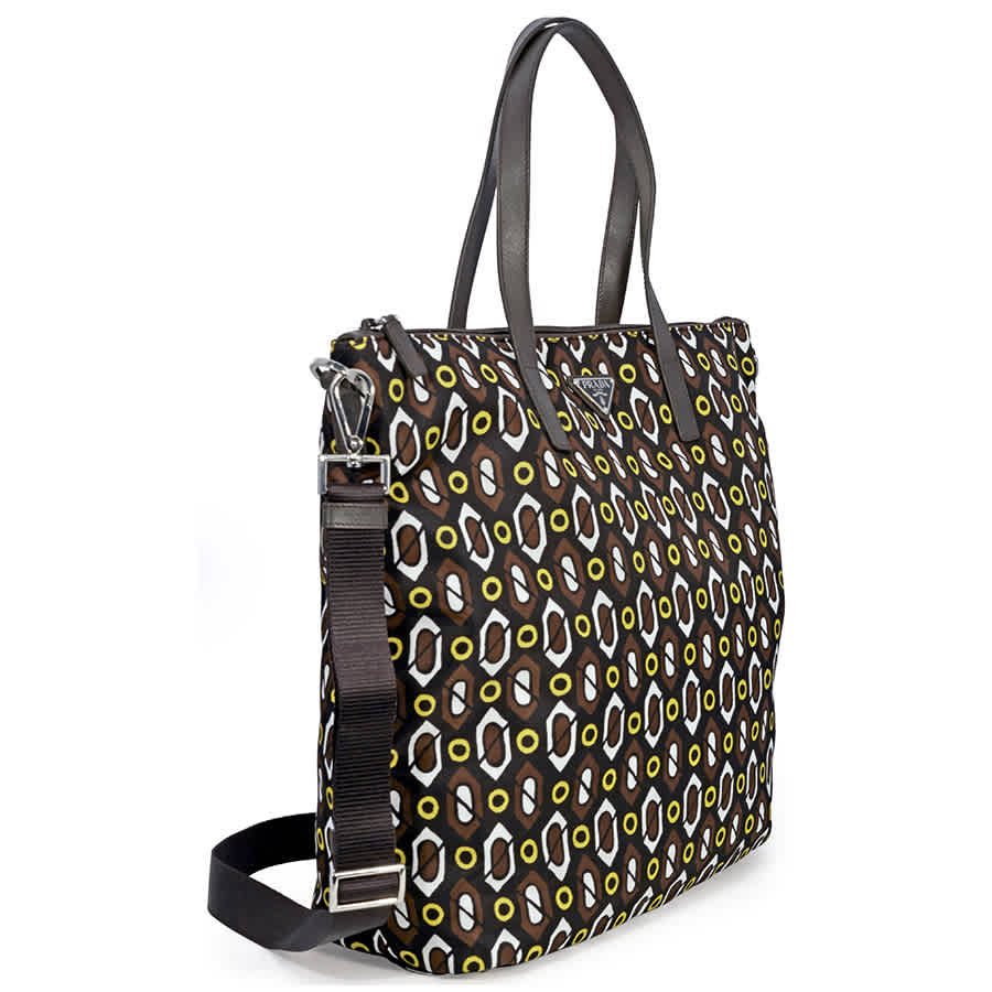 prada printed tote