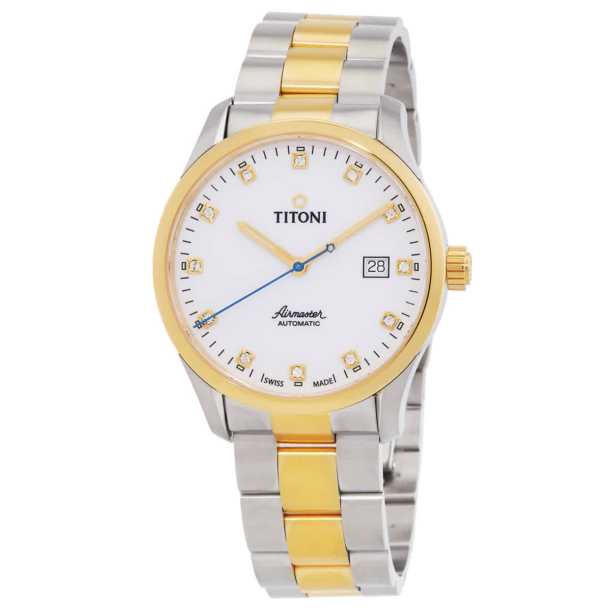 Titoni Airmaster Automatic White Dial Mens Watch 83743 SY-582