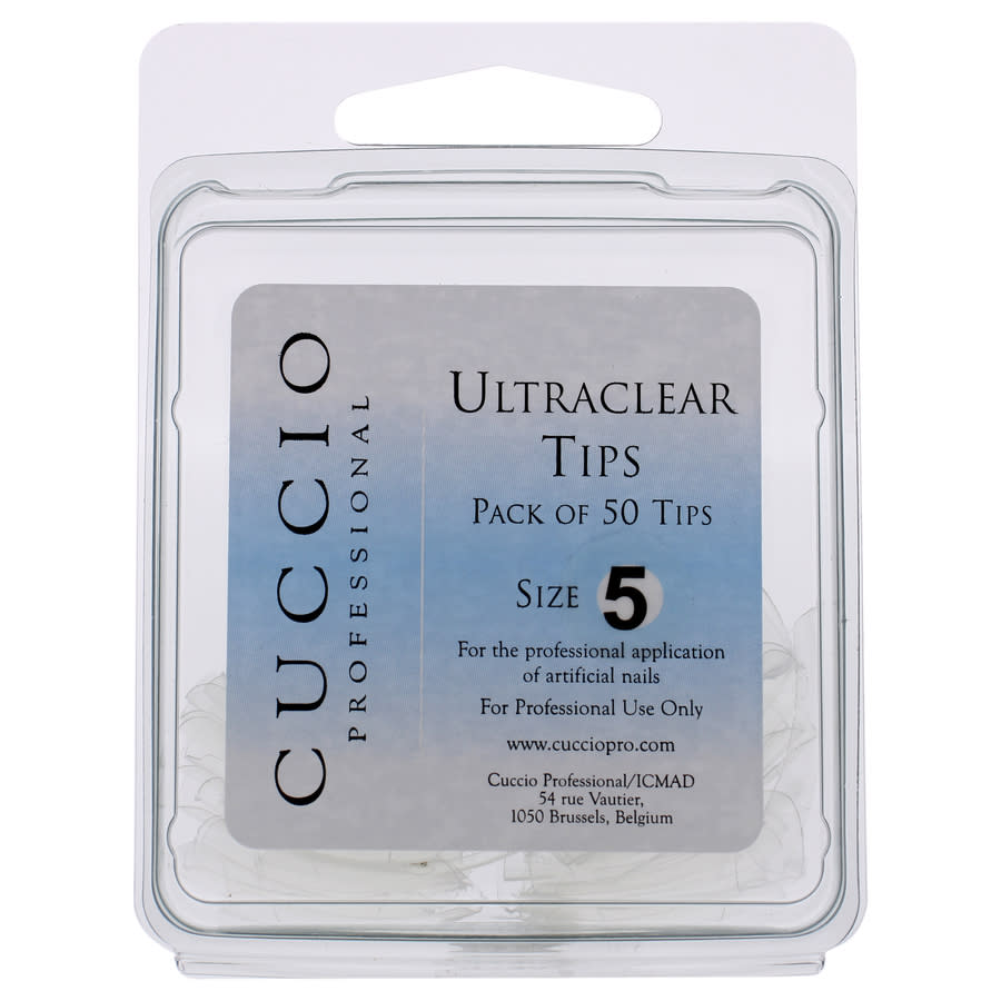 Ultraclear Tips - 5 by Cuccio Pro for Women - 50 Pc Acrylic Nails