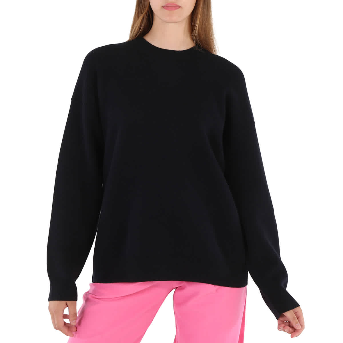 Burberry Ladies Finley Black Cashmere Knit Sweater, Size XX-Small