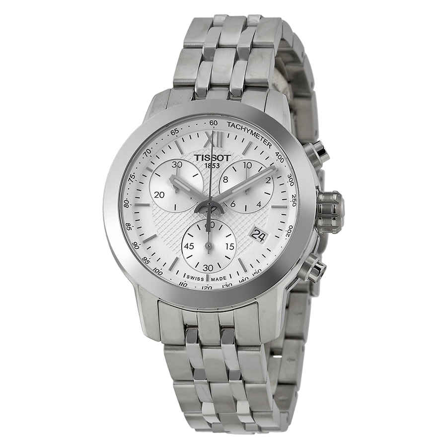 Tissot PRC200 Chronograph White Dial Ladies Watch T0552171101800