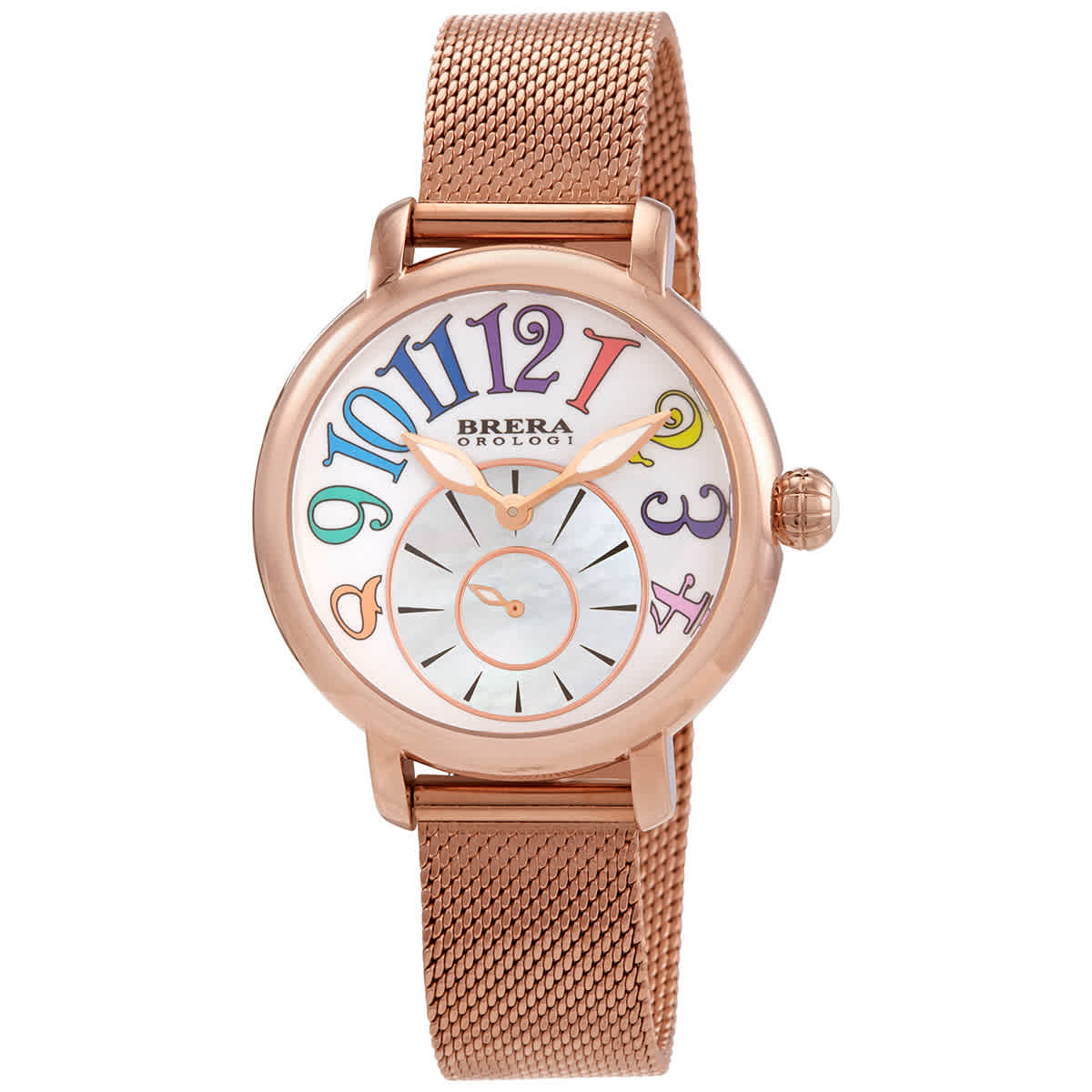 Brera Orologi Valentina Modern Quartz White Dial Ladies Watch BRVAMO3802-RG-MIL