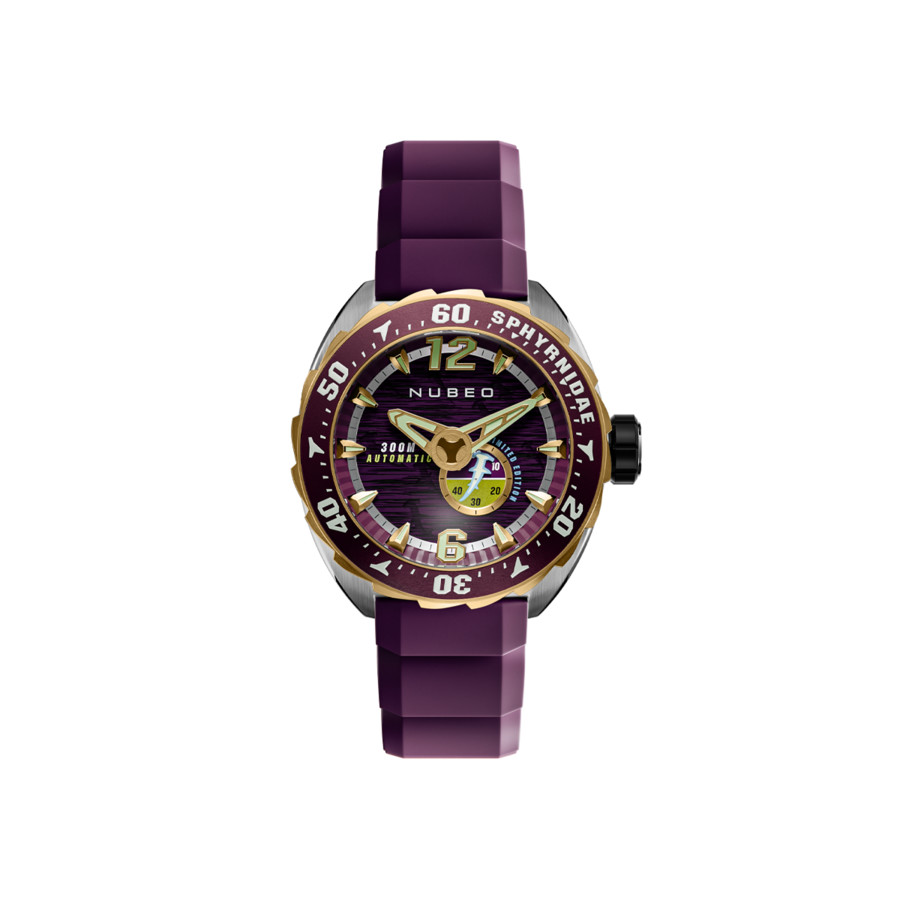Nubeo Sphyrnidae Purple Dial Mens Watch NB-6092-03 280$