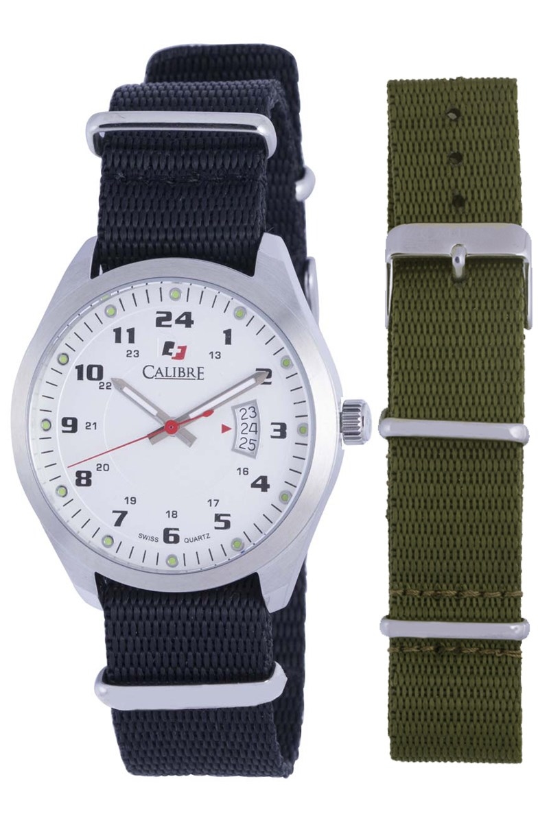 Calibre Trooper White Dial Black Canvas Mens Watch SC-4T1-04-001SC 178$