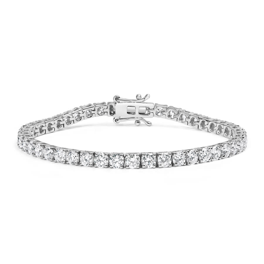 Haus of Brilliance 14K White Gold 100 Cttw Prong Set Lab Grown Round Diamond Classic Tennis Bracelet F-G Color VS2-SI1 Clarity - 725 3525$