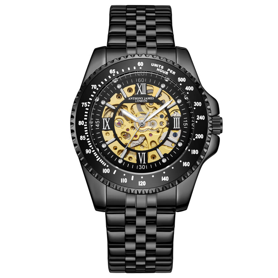 Anthony James Tachymeter Automatic Gold-tone Dial Mens Watch AJ010N2