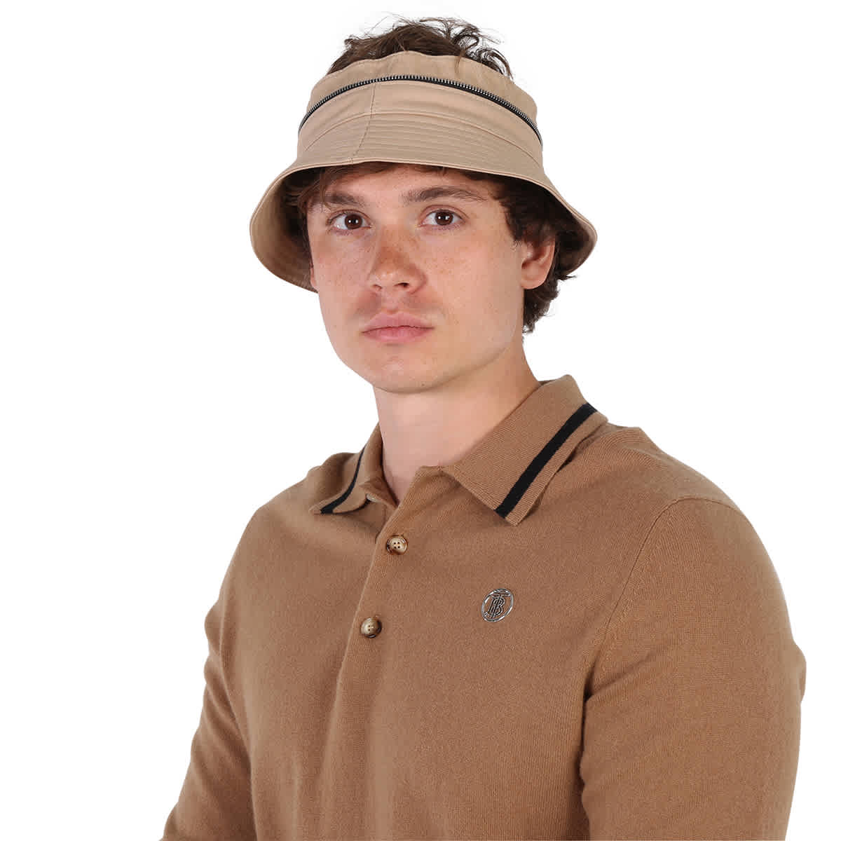 Burberry Men's Soft Fawn Wide Brim Bucket Hat