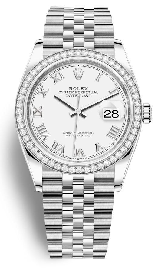Rolex Datejust 36 White Dial Automatic Unisex Jubilee Watch 126284WRJ