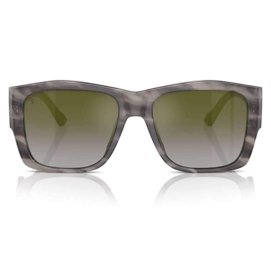 Ferrari Unisex Sunglass FH2003U - Frame color: Striped Grey, Lens color: Gradient Green Mirror