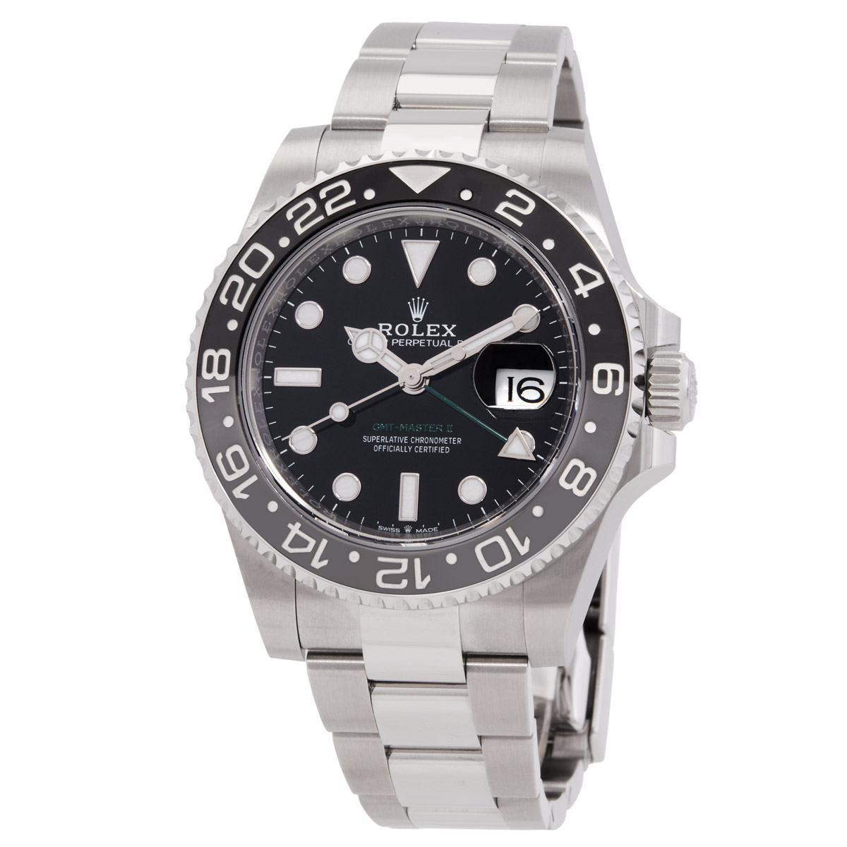 Preowned Rolex GmtMaster Ii Black Dial Mens Watch M126710GRNR0004