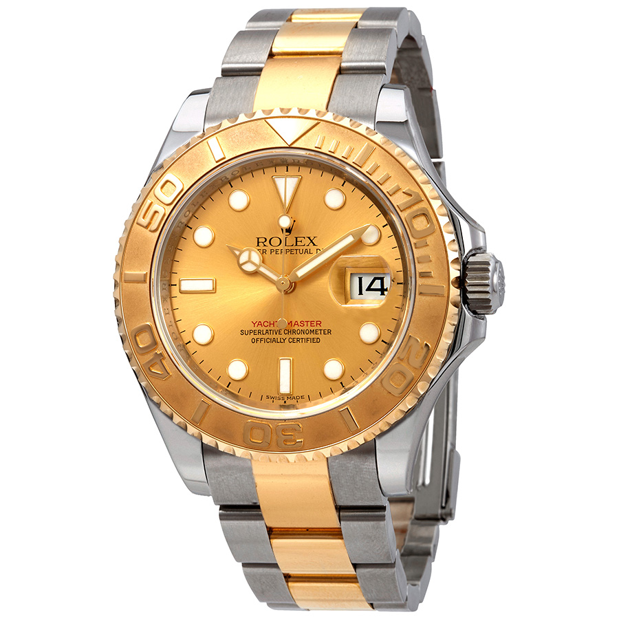 preowned rolex yachtmaster gold dial mens watch 16623cso