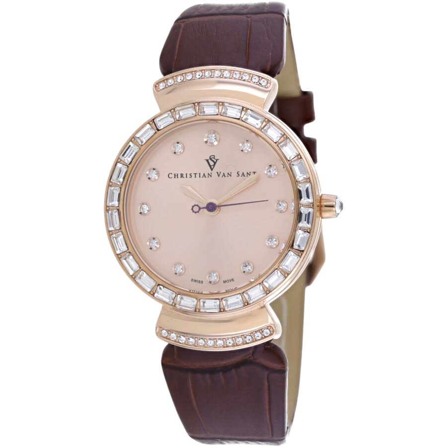 Christian Van Sant Nova Rose Gold-tone Dial Ladies Watch CV2945 219$