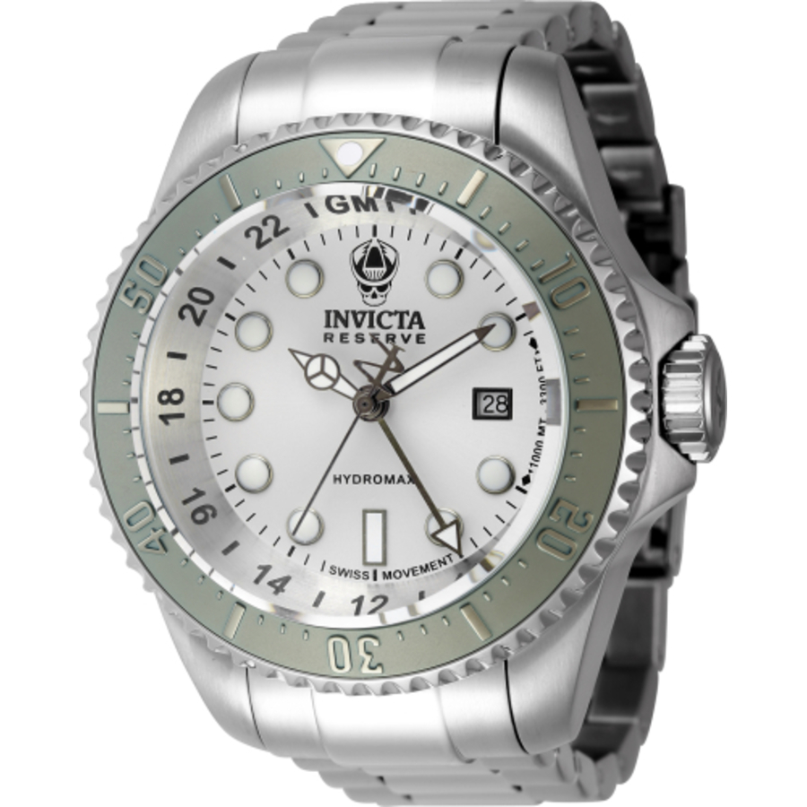 Buy Invicta Hydromax GMT Date Quartz Silver Dial Men s Watch 45473