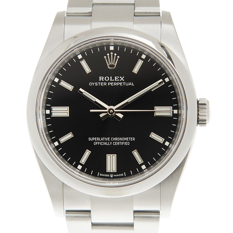 Preowned Rolex Oyster Perpetual Automatic Chronometer Black Dial Unisex Watch 126000BKSO