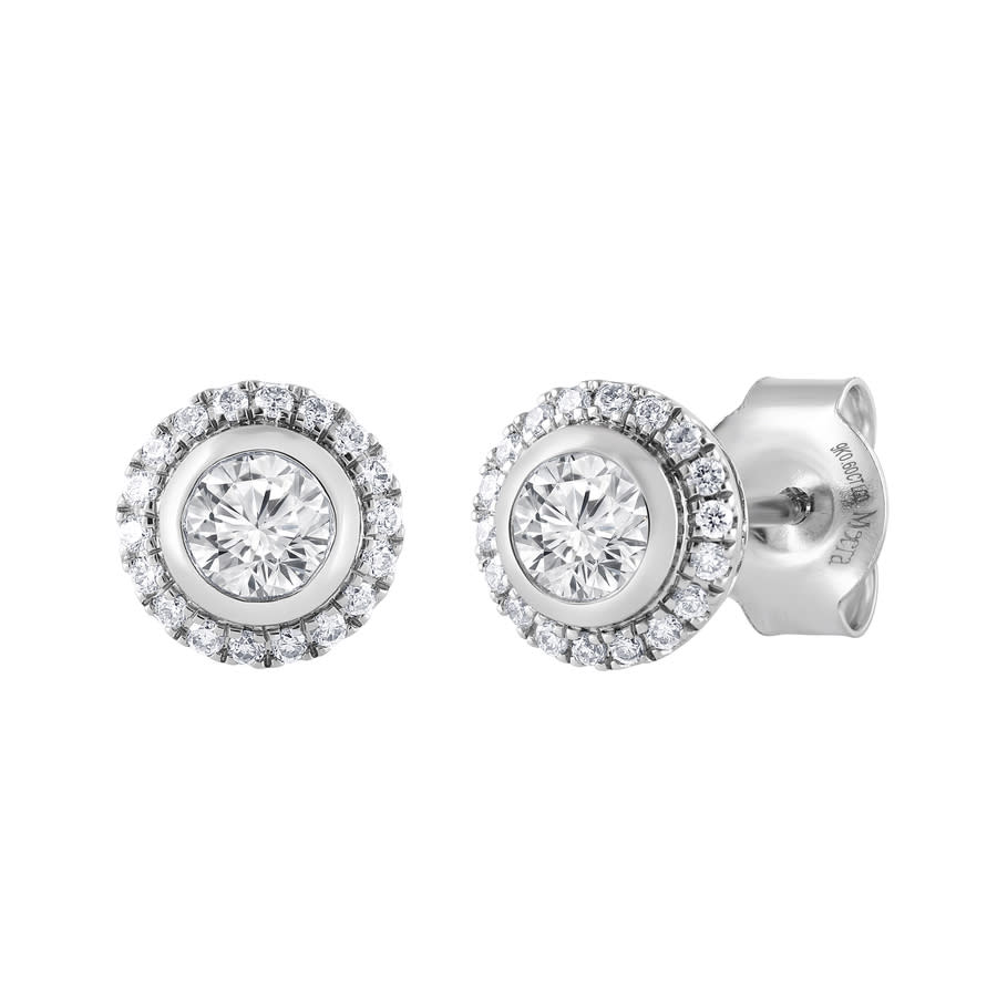 Brilliant Diamond 9KT White Gold 061 Carat Lab Grown Diamond Stud Earrings for Women 330$