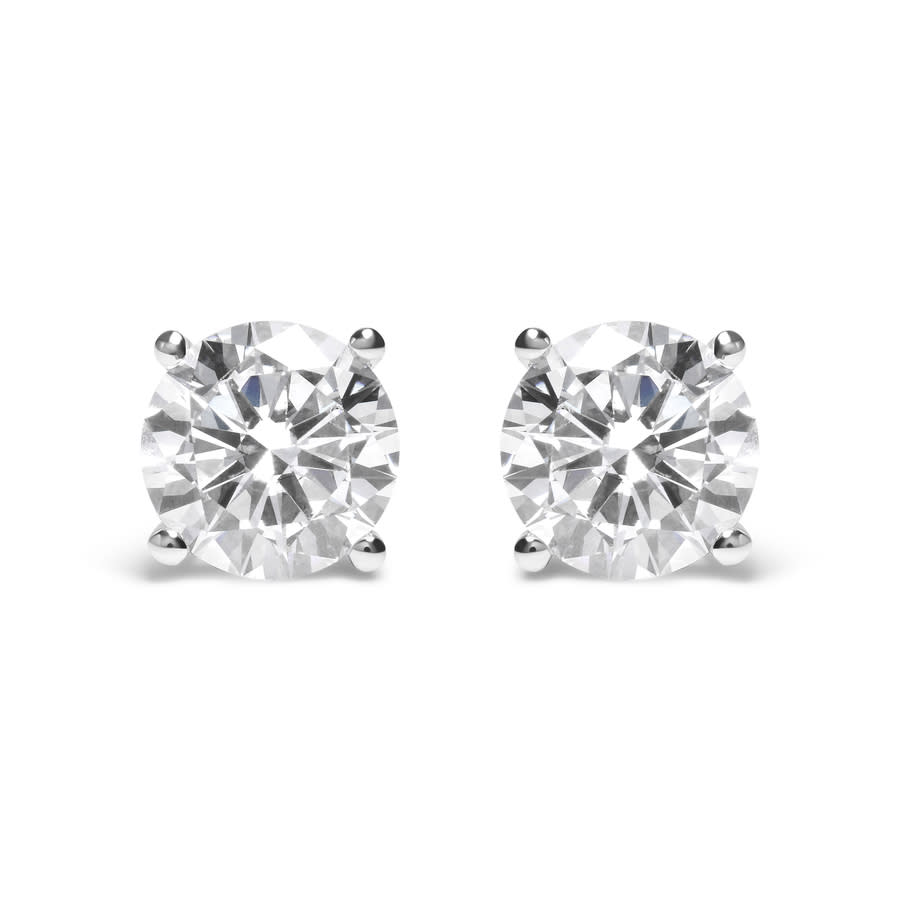 IGI Certified 14K White Gold 500 Cttw Round Brilliant-Cut Lab Grown Diamond Classic 4-Prong Stud Earrings F-G Color SI1 Clarity 4625$