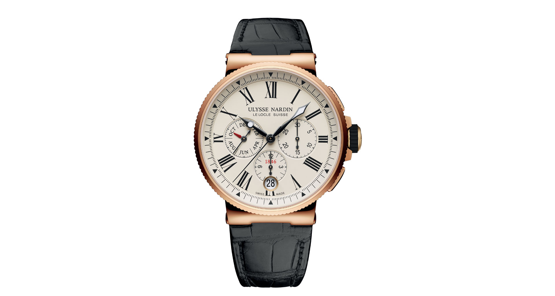 Ulysse Nardin Marine Chronograph Automatic Mens Annual Calendar Watch 1532-150/40