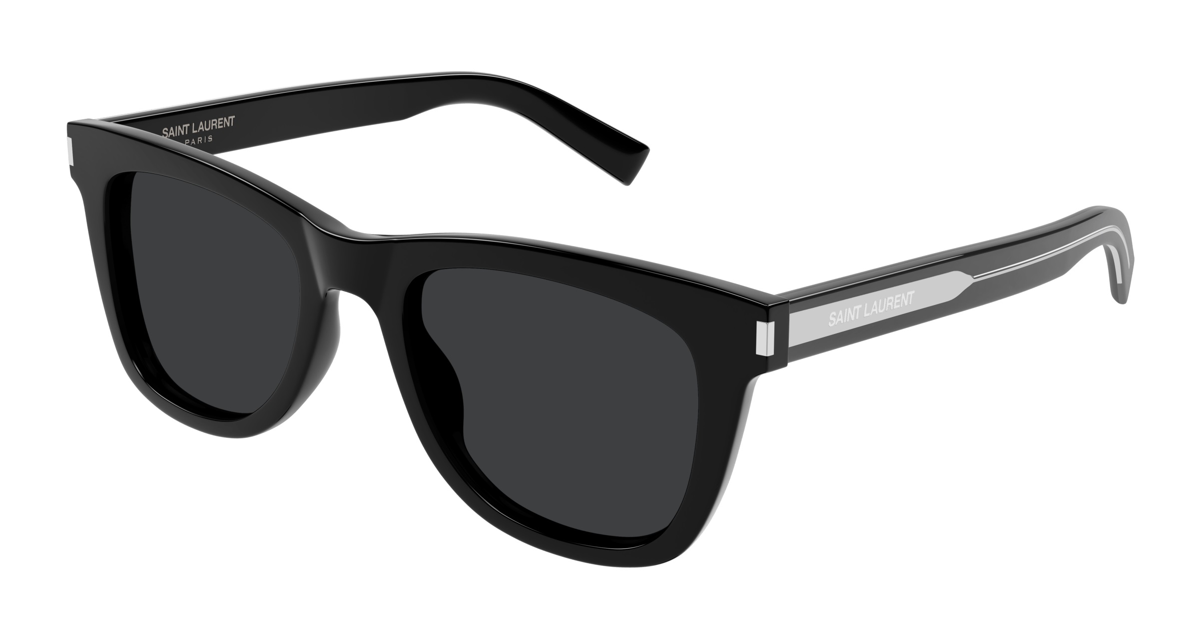 Saint Laurent Black Square Unisex Sunglasses SL 712 001 52