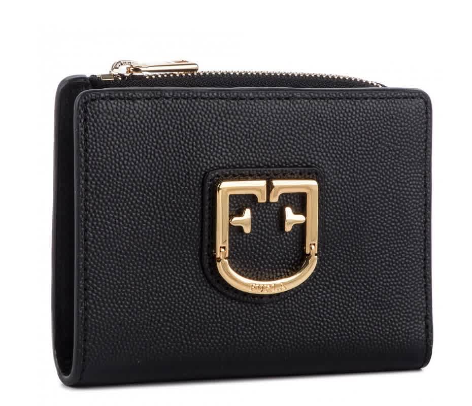 Furla Belvedere S Bifold Leather Wallet In Onyx In N,a | ModeSens