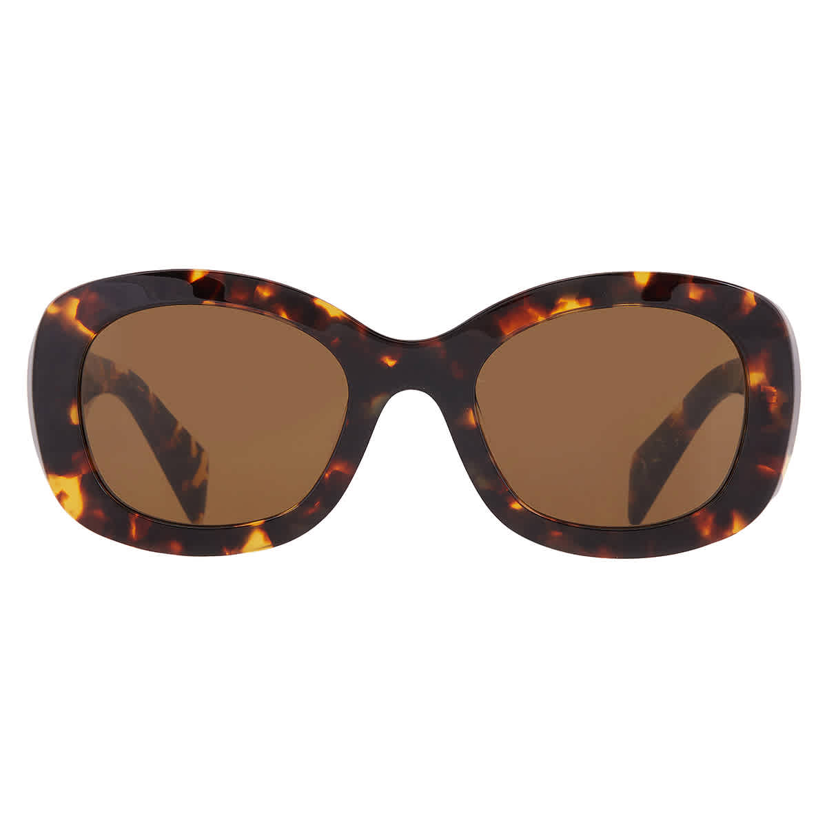 Prada Brown Oval Ladies Sunglasses PR A13S VAU01T 54