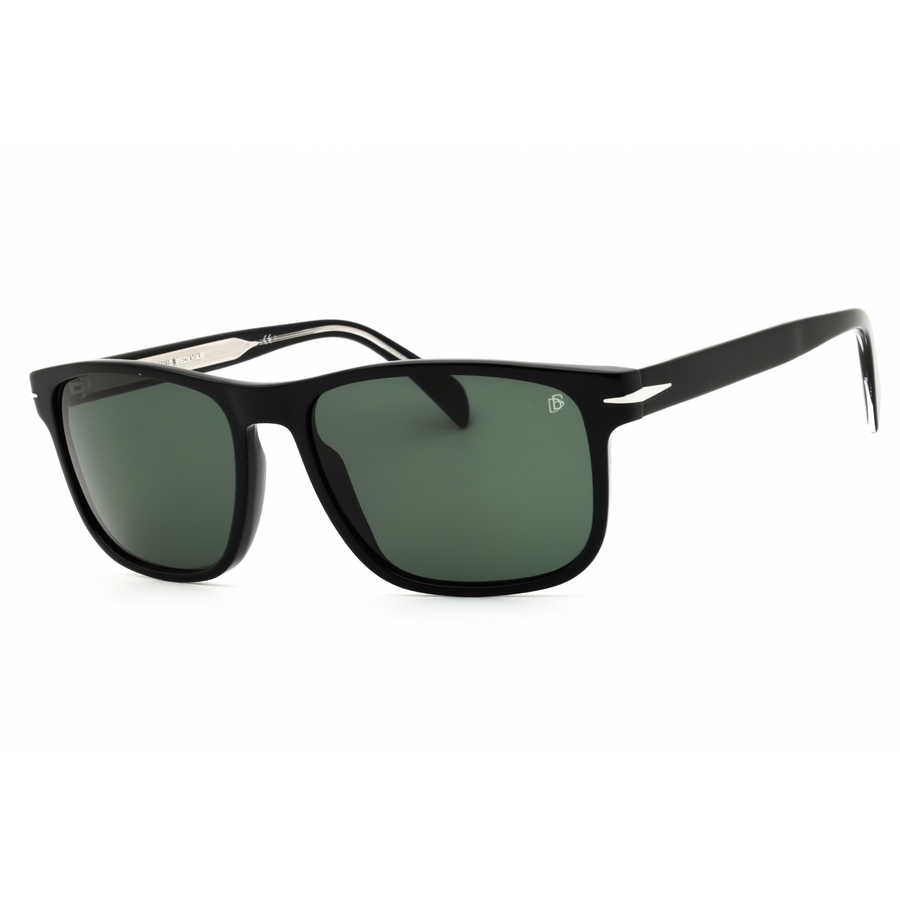 David Beckham Green Rectangular Mens Sunglasses DB 1060/S 0807/QT 57
