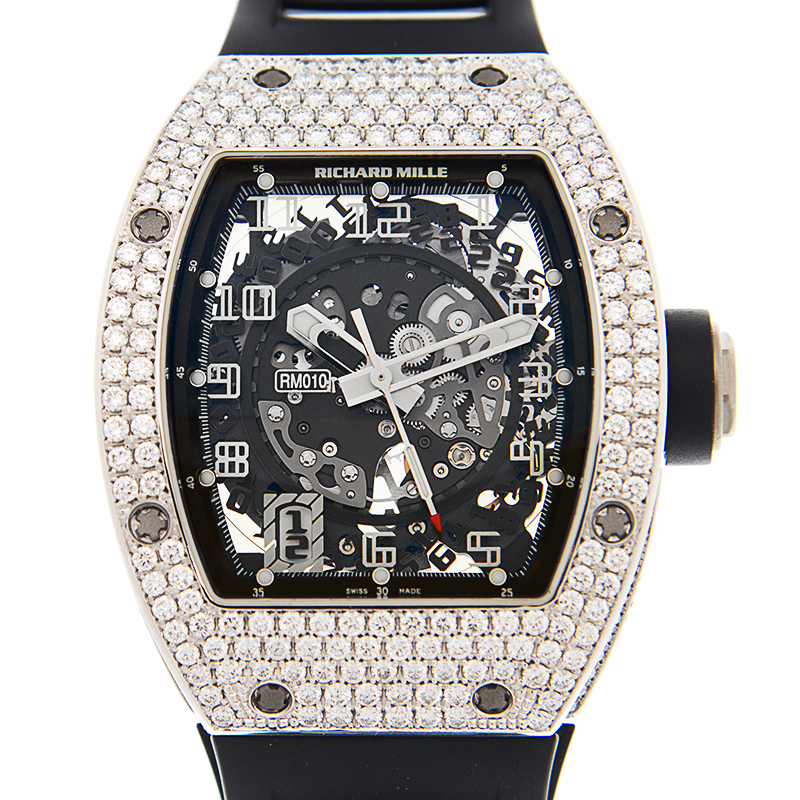 Richard Mille Automatic Mens 18kt White Gold Watch RM010