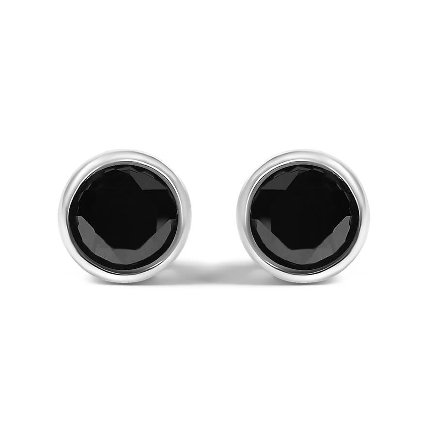 Haus of Brilliance 925 Sterling Silver 1 14 Cttw Round Brilliant-Cut Black Diamond Stud Earrings with Screw Backs 330$