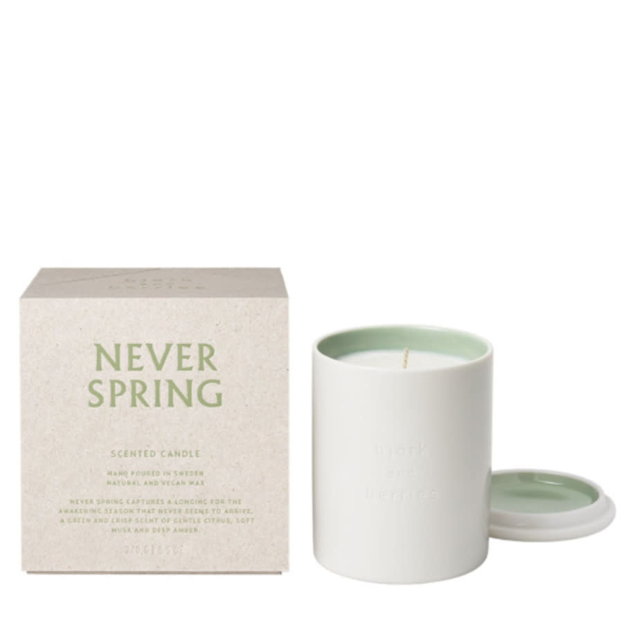 Bjork and Berries Unisex Never Spring 8.5 oz Scented Candle 7350032800219