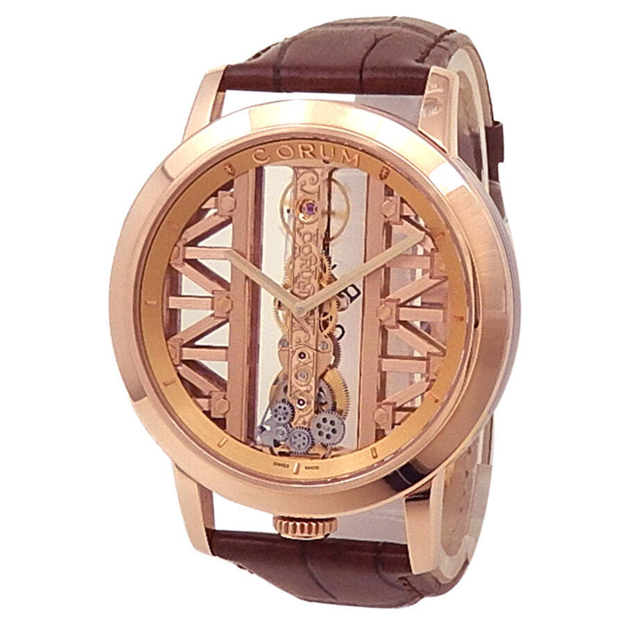 Pre-owned Corum Golden Bridge Hand Wind Gold Dial Mens Watch 113900550F02 G 18750$