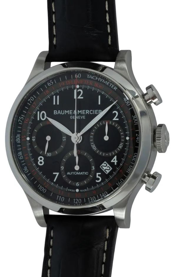 Baume et Mercier Capeland Chronograph Automatic Black Dial Mens Watch M0A10084