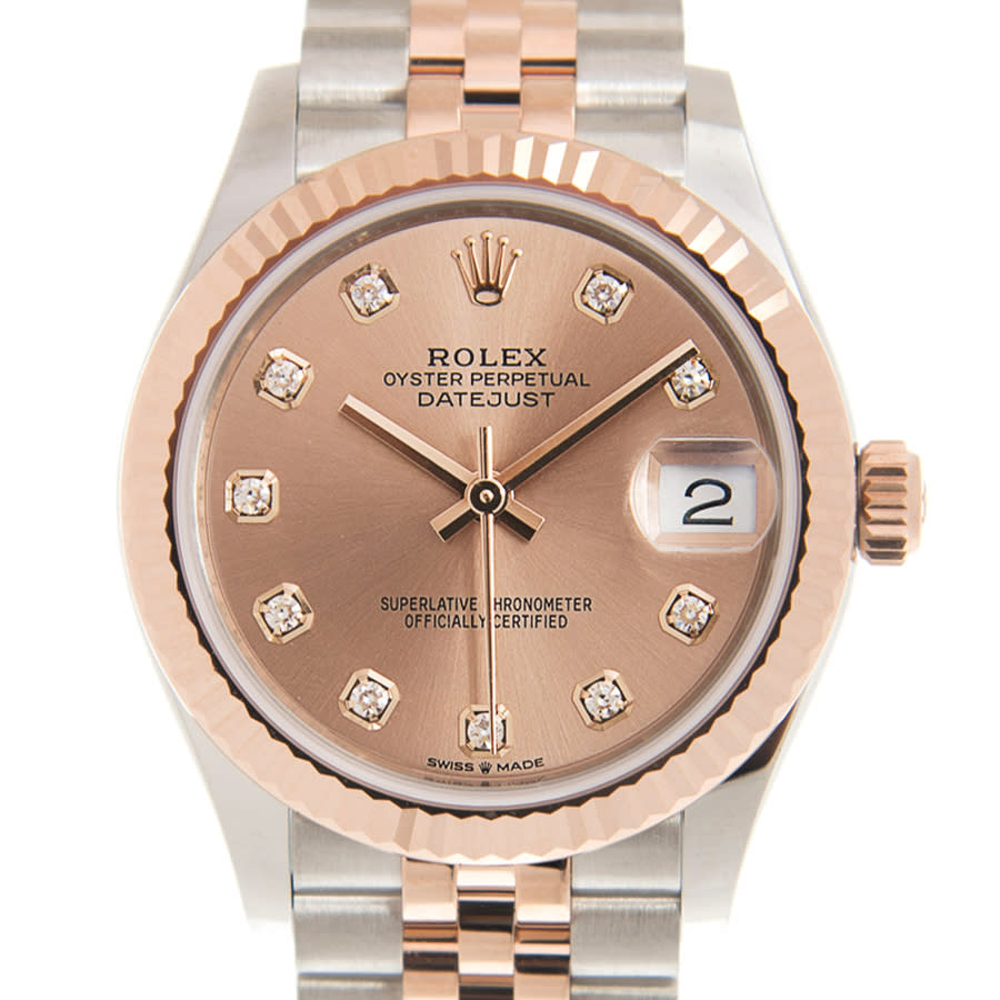 Rolex Datejust Automatic Chronometer Diamond Pink Dial Ladies Watch 278271 PDJ
