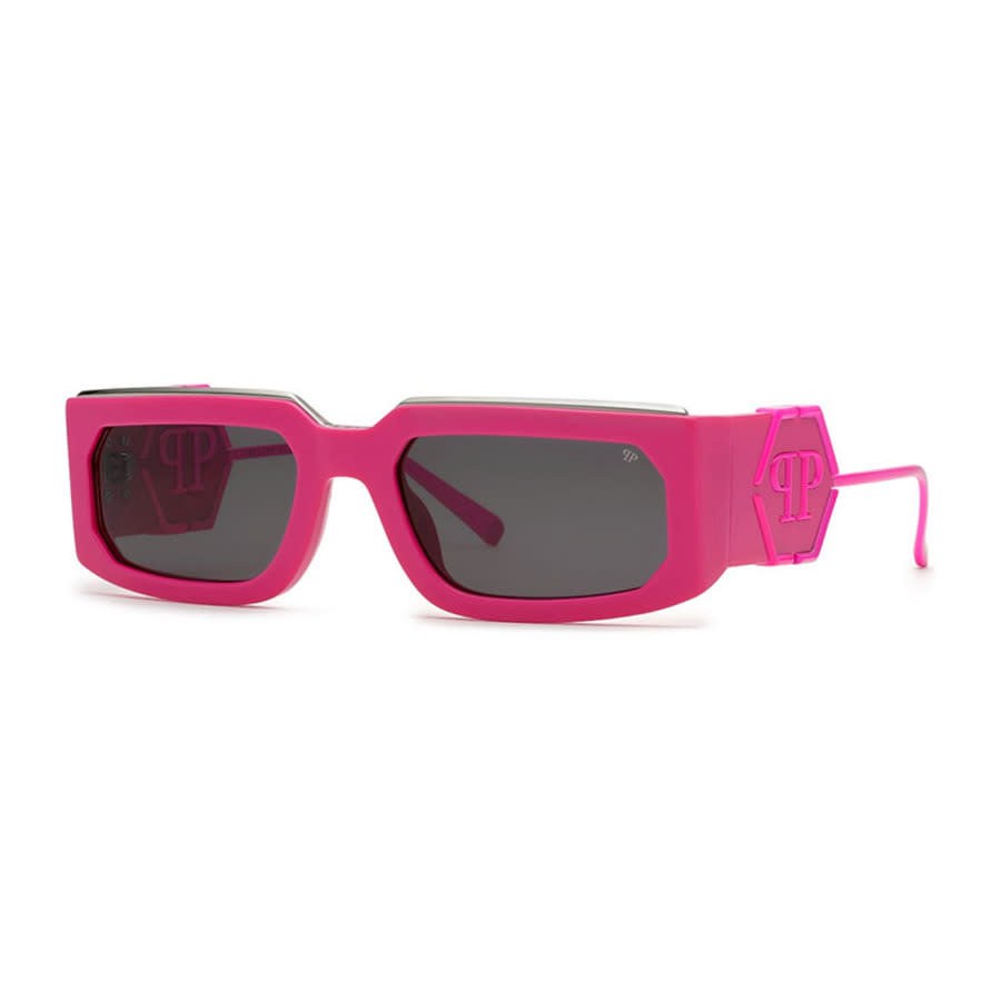Philipp Plein Mens Black Rectangular Sunglasses SPP119M 07BE